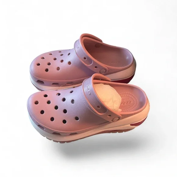 CROCS Mega Crush Women's Pink to Lavender Ombre Clog Mules size 8 NWT - Picture 2 of 14